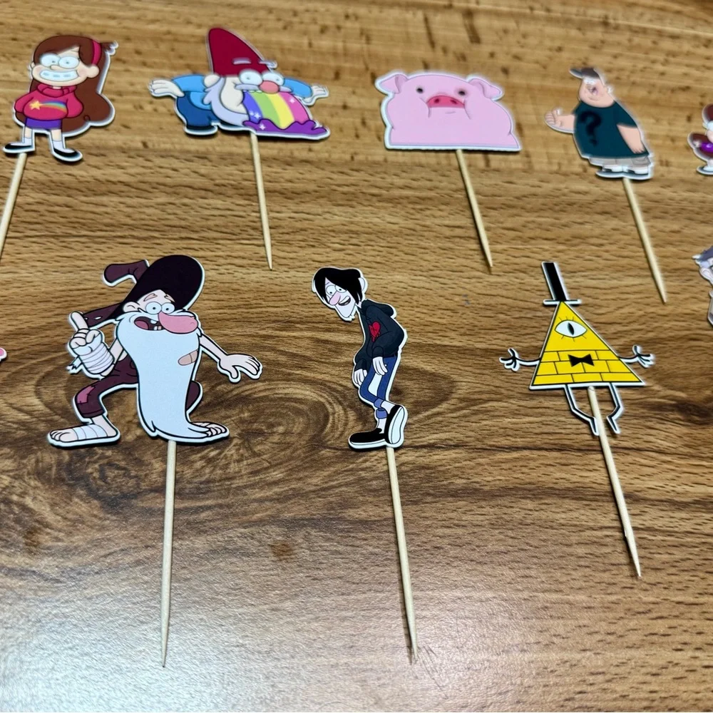 Gravity falls birthday cupcake toppers made
